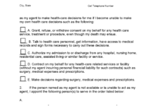 Louisiana Medical Power Of Attorney Fillable PDF Free