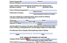 New Jersey Vehicle Power Of Attorney Form Power Of