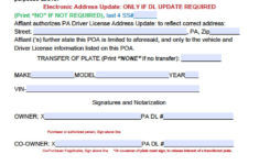 pennsylvania vehicle power of attorney form power of Pennsylvania Vehicle Power Of Attorney Form Power Of