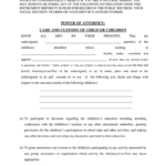 Power Of Attorney Form For Minor Child Texas Fill Out