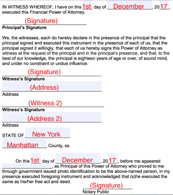 Power Of Attorney Form How To Fill Out Five Moments To 