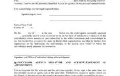 Power Of Attorney New York Statutory Short Form In Word