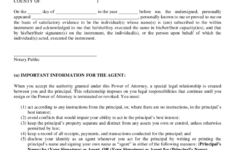 Power Of Attorney Statutory Short Form Sample New York