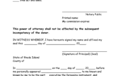 Rhode Island Short Form Power Of Attorney In Word And Pdf