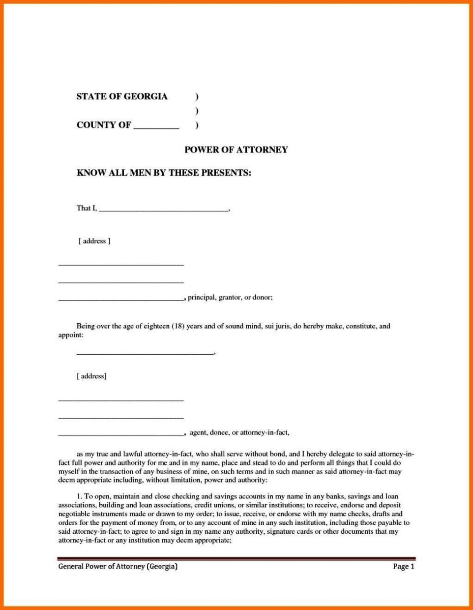 Simple Power Of Attorney Form Template SampleTemplatess 