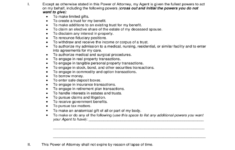standard durable power of attorney form free download Standard Durable Power Of Attorney Form Free Download