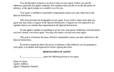 Statutory Form Power Of Attorney Utah Printable Pdf Download