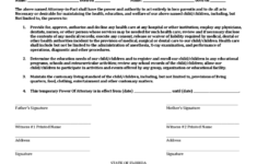 Temporary Power Of Attorney For The Care Of Children