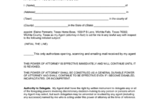 TEXAS GENERAL DURABLE POWER OF ATTORNEY In Word And Pdf