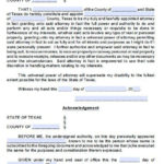 Texas General Power Of Attorney Power Of Attorney Form