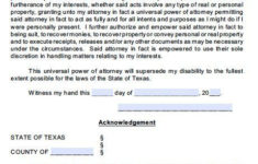 texas general power of attorney power of attorney form Texas General Power Of Attorney Power Of Attorney Form