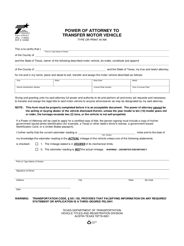 Texas Power Of Attorney Form Free Templates In PDF Word 