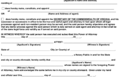 Virginia Power Of Attorney Download Printable PDF